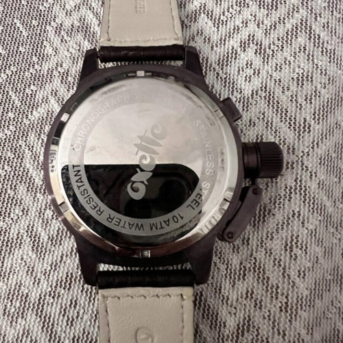 Oxette Unisex Wristwatch like new, brown leather strap, chronograph