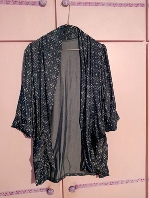 Thin jean-style cardigan like new, blue for spring summer