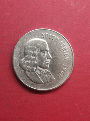 South Africa 50 Cents Coin 1966 used