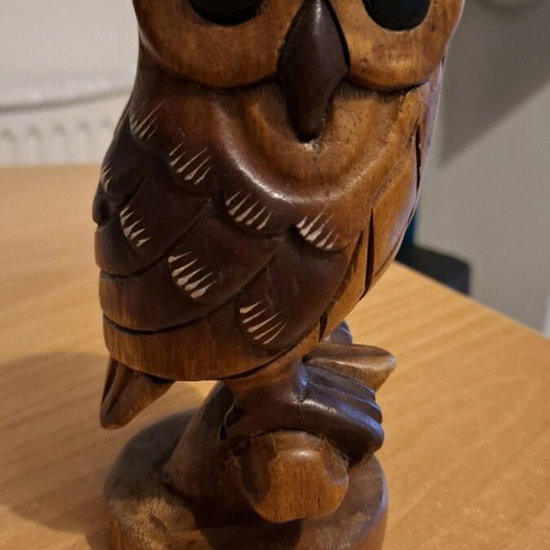 Wooden carved owl new decorative for indoor use