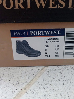 Portwest Steelite Kumo Μποτάκια Ασφαλείας S3 Αδιάβροχα Μαύρα Καινούργια