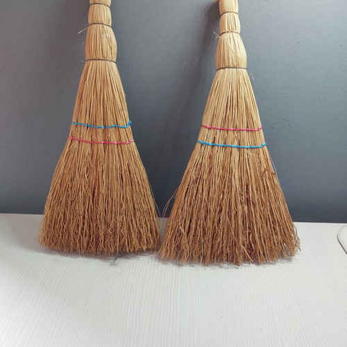 Handmade straw brooms new, pack of 2