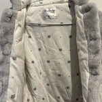 Mayoral baby grey jacket with fur 12 months 80cm like new