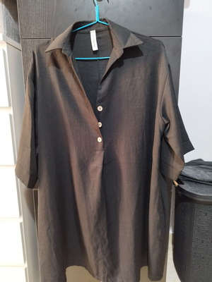 Blouse dress black, like new, sizes L and XL