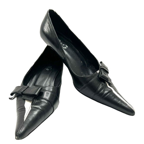 Dolce & Gabbana black and white mid heels used