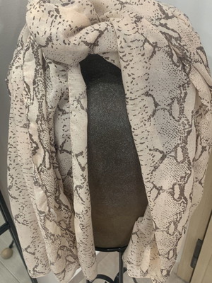 Beige Animal Print Scarf like new