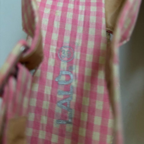 Pink Vichy platform sandals used, size 39