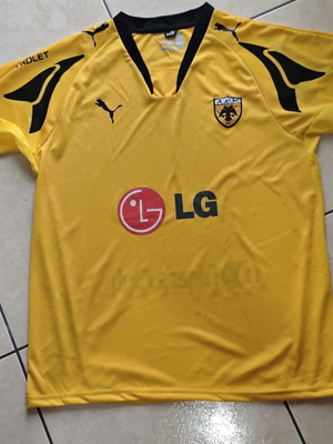 Φανέλα ΑΕΚ 2007-08 εντός έδρας, αντίγραφο, Puma LG, μέγεθος XL