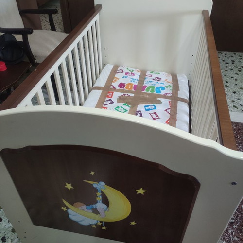 Crib and toddler bed used with mattresses 70x140 and 70x180