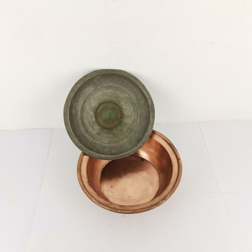 Copper pot used, vintage 1950s