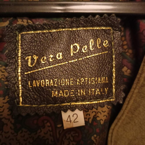 Vintage Italian Castori Jacket with Fringes like new, 100% Genuine Leather