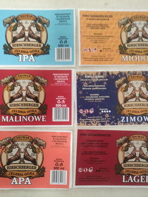 Polish Microbrewery Labels Set of 6, new