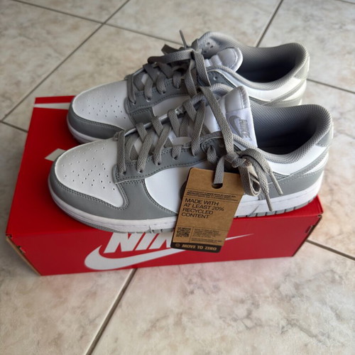 Nike Dunk Low women's size 42.5 new, white and grey sneakers