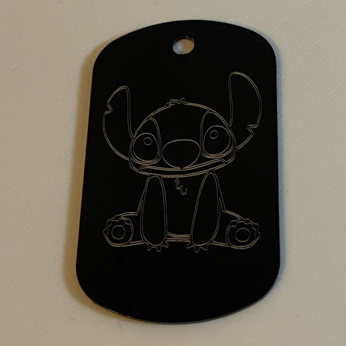Stitch keychain like new, black