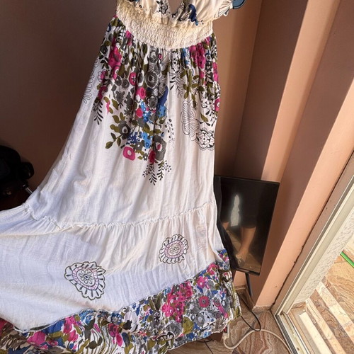 Women's summer dress used, cotton with floral pattern