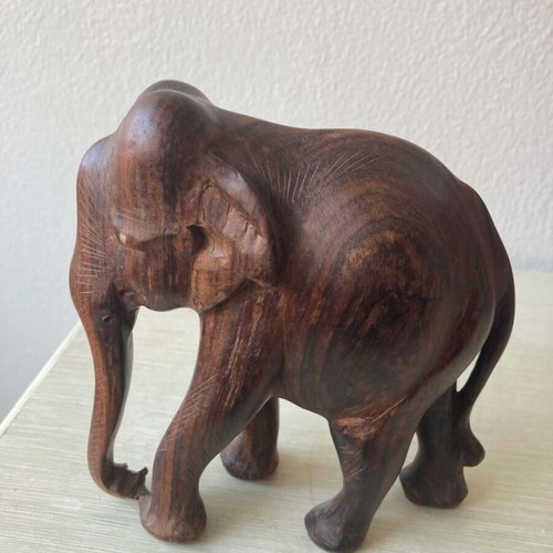Wooden elephant carving