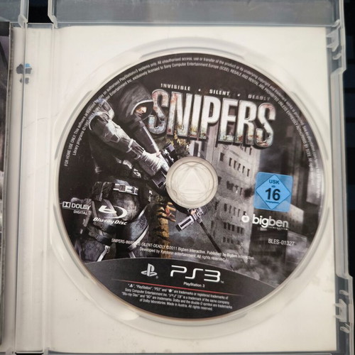 Snipers Invisible Silent Deadly PS3 game