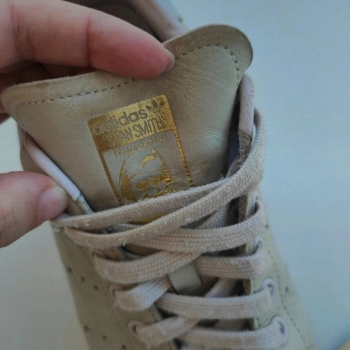 Adidas Stan Smith women's leather shoes used, beige-pink, size 39