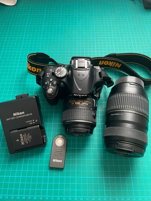 Nikon D5200 φωτογραφικό κιτ σαν καινούργιο με φακούς 18-55mm VR και Tamron 70-300mm Macro