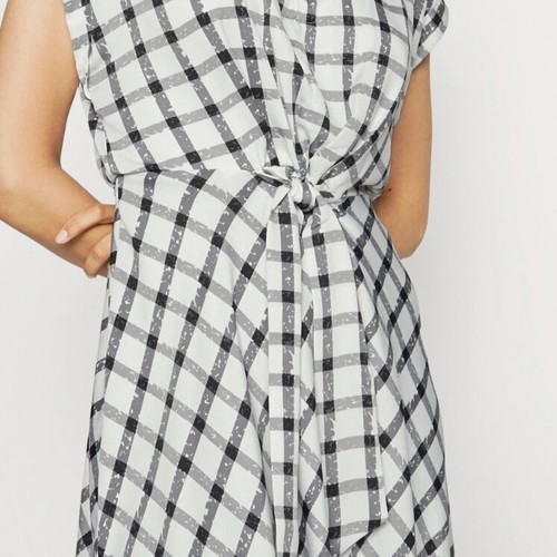 DKNY elegant midi dress, black and white, size M