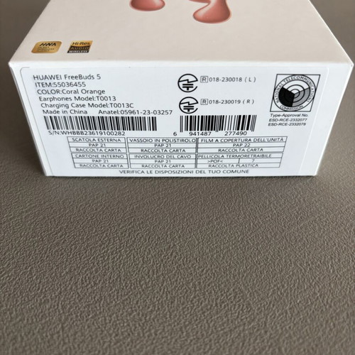 Huawei Freebuds 5 Coral ANC wireless earbuds like new
