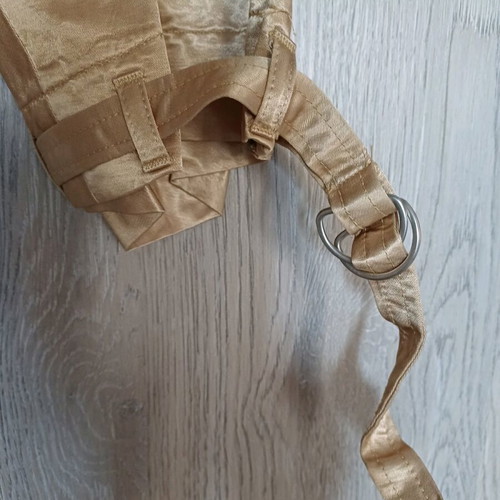Women's pants new gold satin with ankle straps