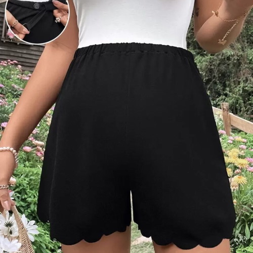 Maternity shorts Shein black like new, comfortable and adjustable