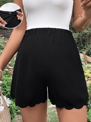 Maternity shorts Shein black like new, comfortable and adjustable
