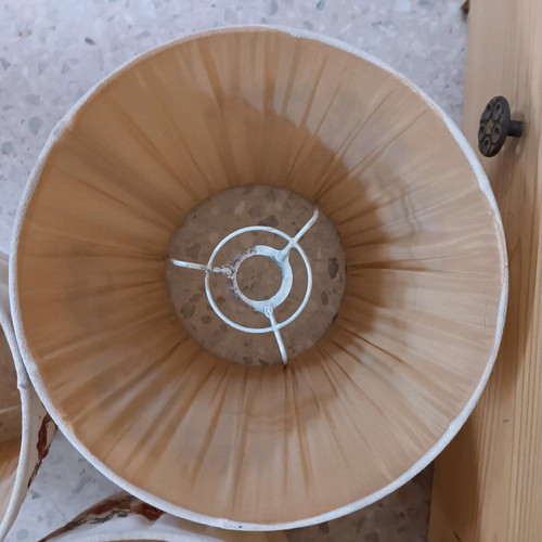 Lampshade hats like new nylon with metal frame