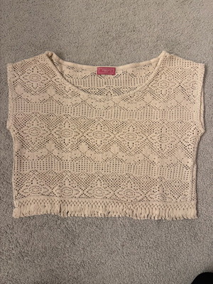 Lace top like new, size S-M, beige