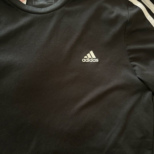 Adidas t shirt like new, black, regular fit, size 176 cm