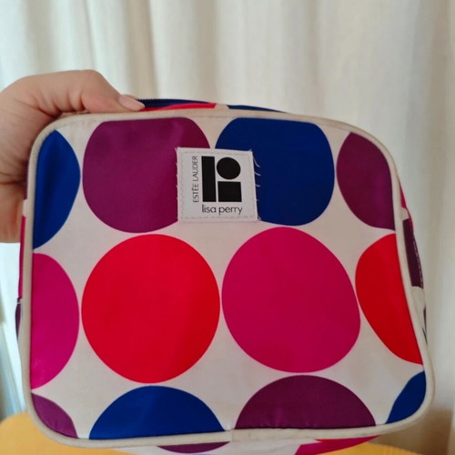 Estée Lauder Lisa Perry Polka Dot Cosmetic Bag new