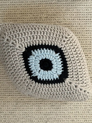 Decorative eye pillow used, handmade