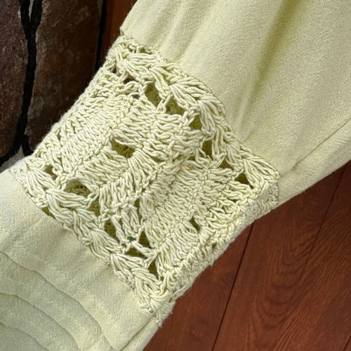 Boho top Lucky Brand lime color, size S