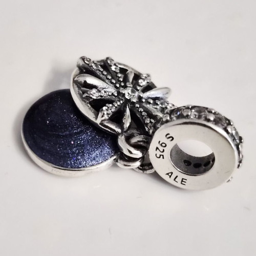 Pandora double pendant Night Sky with stars new, silver and blue