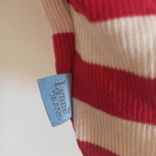 Lynne striped red and white bolero top