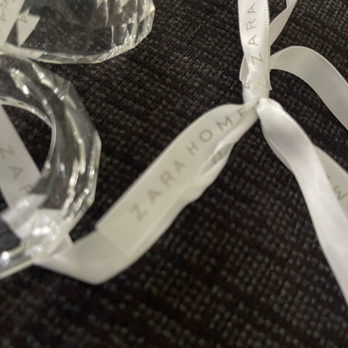 Zara Home set of 6 crystal napkin rings