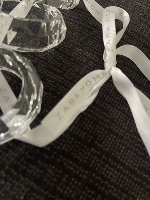 Zara Home set of 6 crystal napkin rings