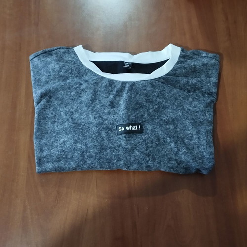 Men's t-shirt 5XL, cotton blend, white and grey