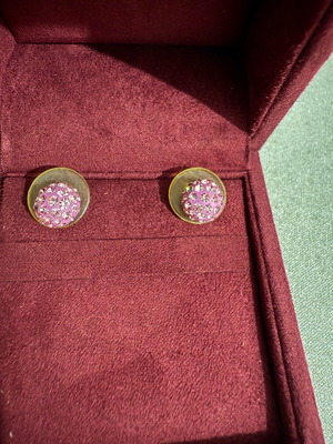 Earrings like new, pink