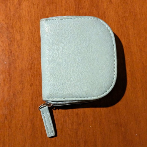Accessorize coin wallet used, small, blue