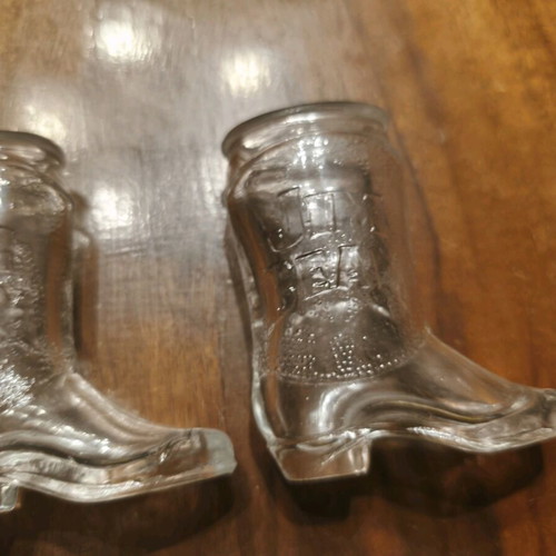 Glass toothpick holder like new, Jim Beam advertising set