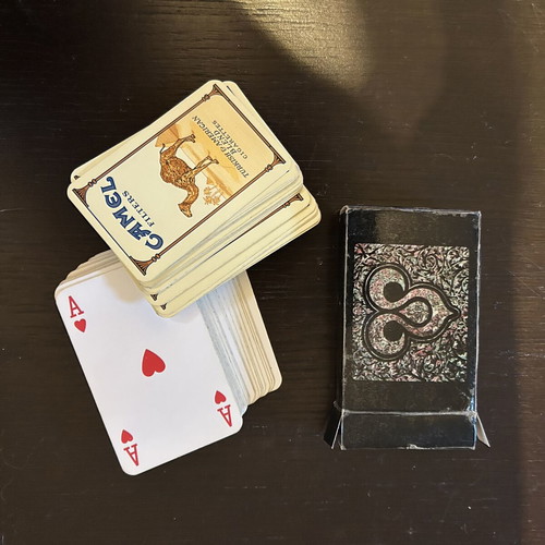 Collectible card decks like new, set of five
