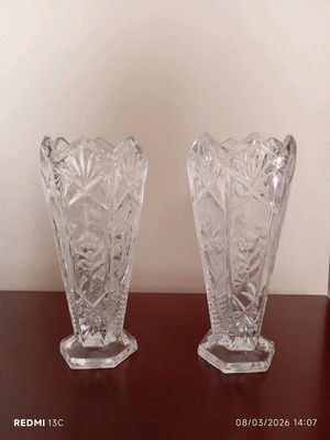 Crystal vases new, set of 2 pieces