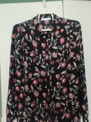 Primark floral shirt new, black, size S