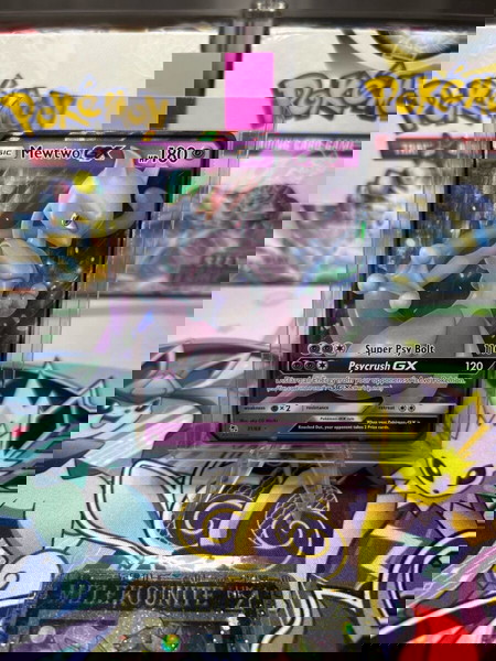 Pokemon card Mewtwo GX holographic hidden fates