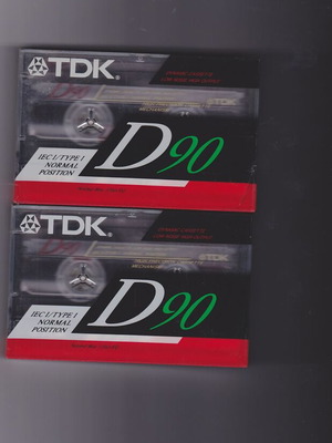 TDK D90 касетни ленти нови, запечатани комплект от 2