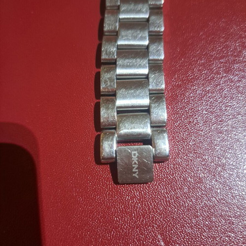 DKNY women's watch used, stainless steel with turquoise dial