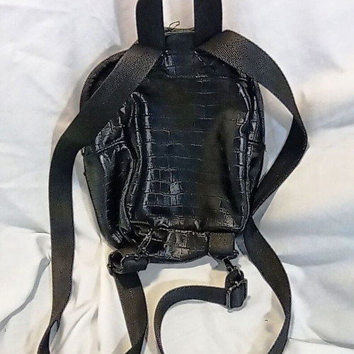 Zara Mini Backpack black croc-effect like new