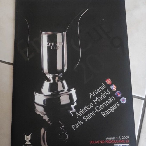 Emirates Cup 2009 program like new, authentic